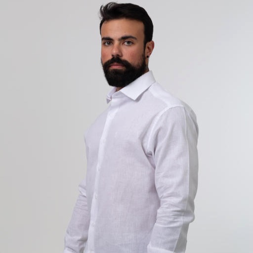 Camisa Social M/L Sport Slim fit C/Linho 128773