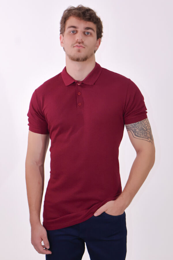 Camisa Polo Manga Curta Trabalhada